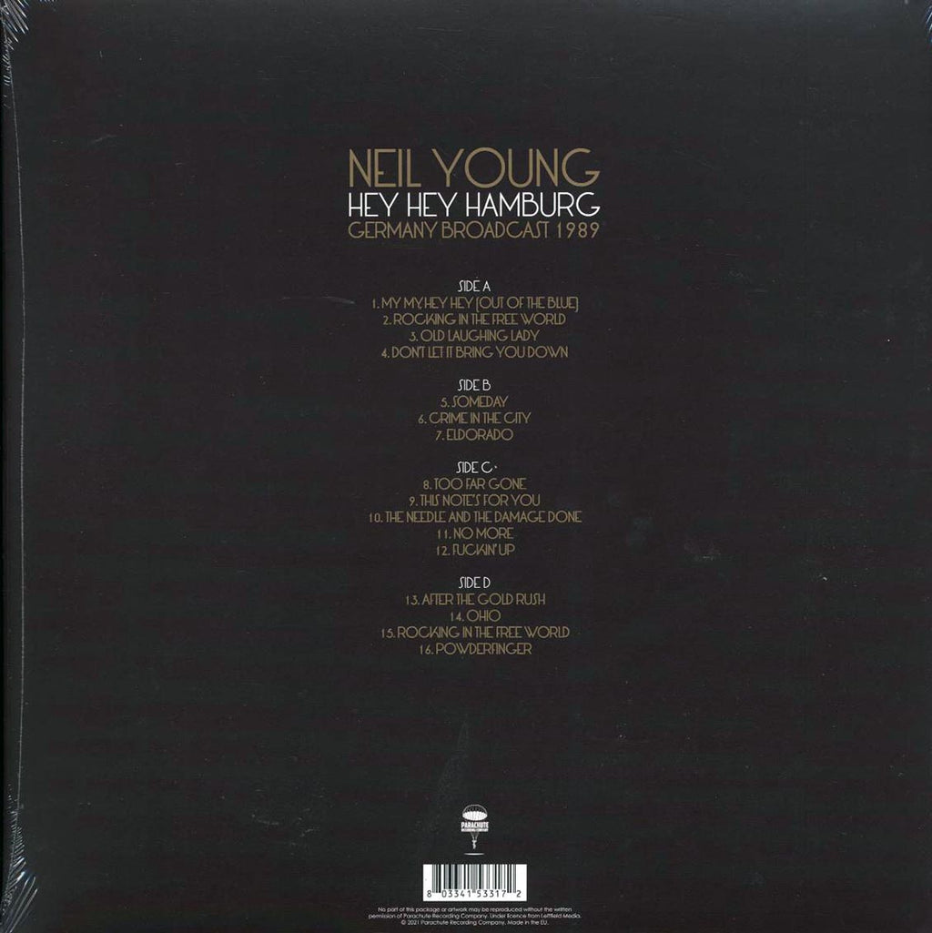 Neil Young - Hey Hey Hamburg: Live 1989 (2xLP) vinyl LP back cover