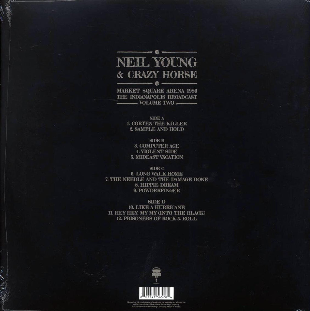 Neil Young & Crazy Horse - Market Square Arena 1986 Volume 2: The Indianapolis Broadcast (2xLP) vinyl LP back cover