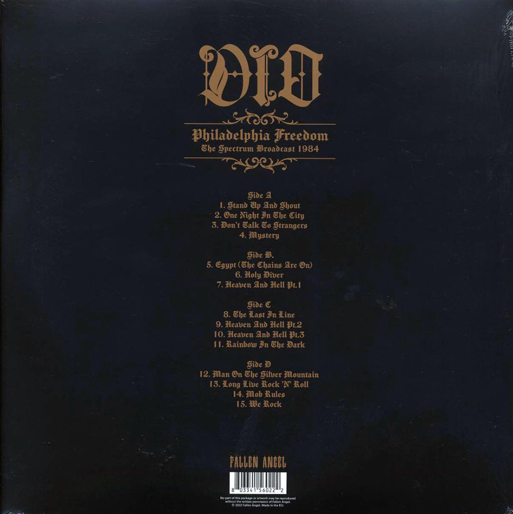 Dio - Philadelphia Freedom: The Spectrum Broadcast 1984 (2xLP) vinyl LP back cover