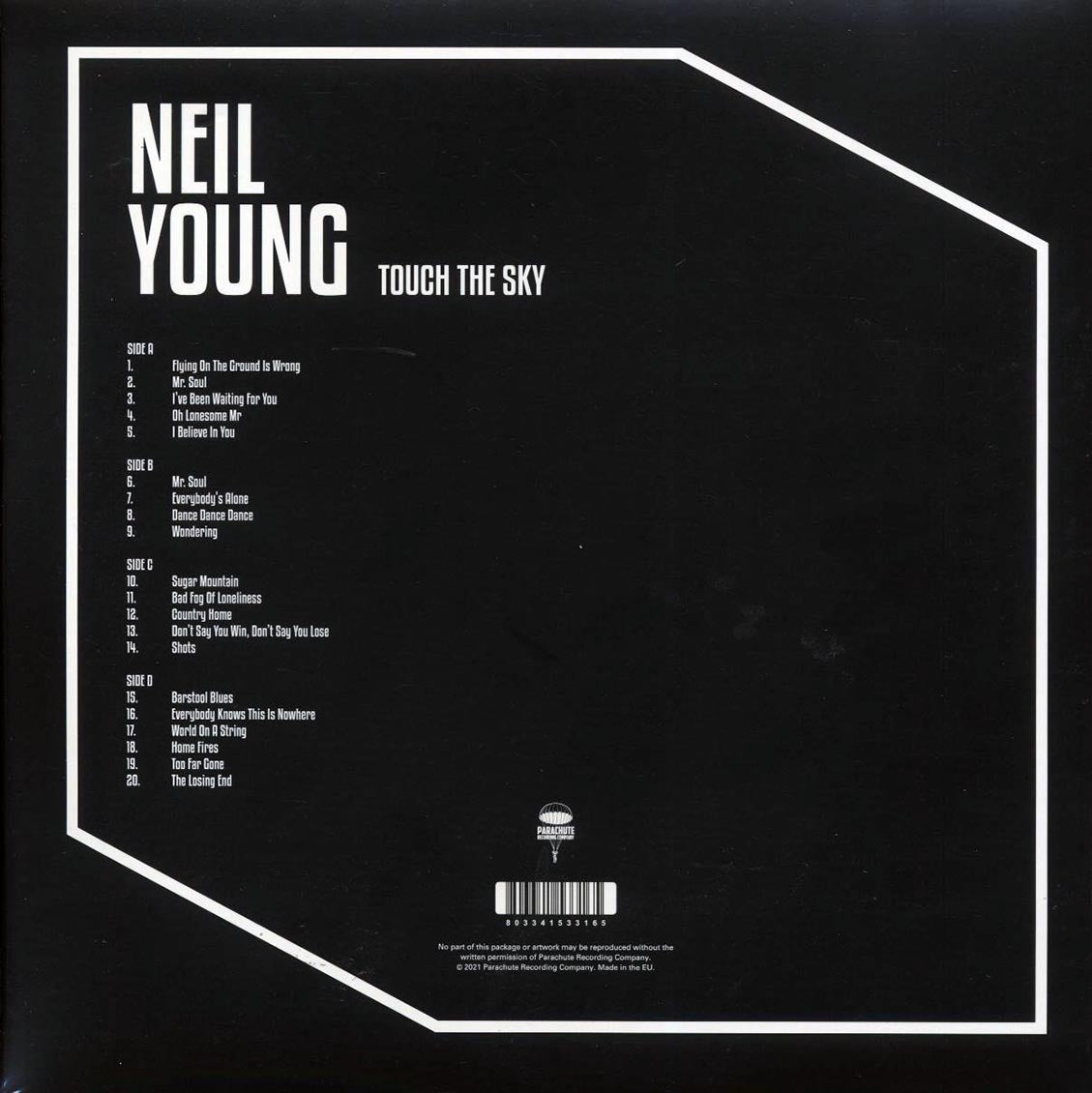 Neil Young - Touch The Sky: Broadcasts And Studio Reshearsals 1967-1984 (2xLP) vinyl LP back cover