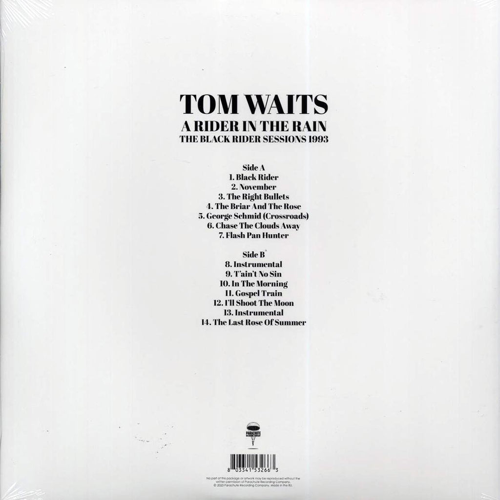 Tom Waits - A Rider In The Rain: The Black Rider Sessions 1993 vinyl LP back cover