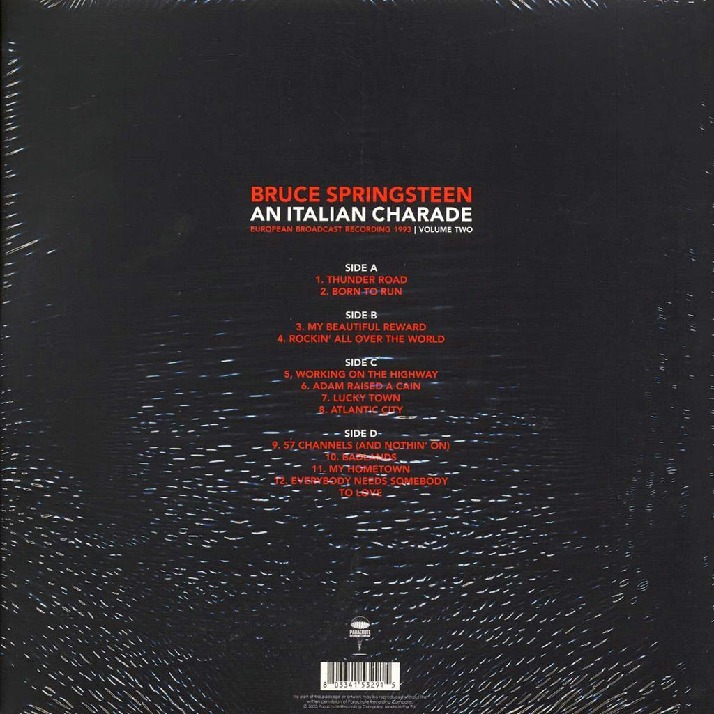 Bruce Springsteen - An Italian Charade Volume 2 (2xLP) vinyl LP back cover