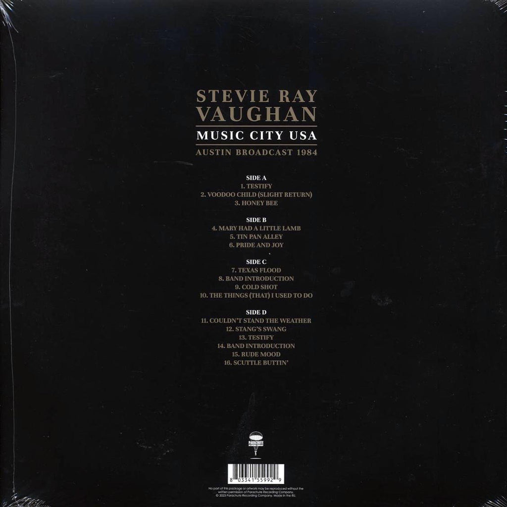 Stevie Ray Vaughan - Music City USA: Austin Broadcast 1984 (2xLP) vinyl LP back cover