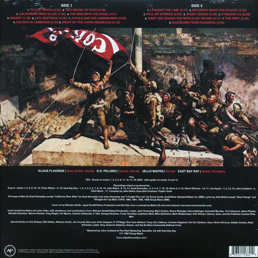 Dead Kennedys - Give Me Convenience Or Give Me Death (orange vinyl) vinyl LP back cover