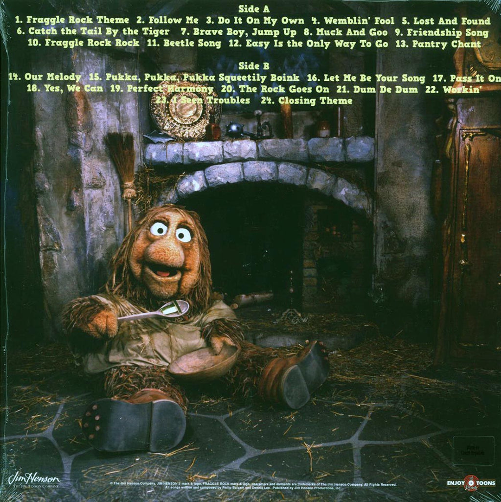 The Fraggles - The Best Of Jim Henson's Fraggle Rock (ltd. 300 copies made) (mokey stripe/splatter) vinyl LP back cover