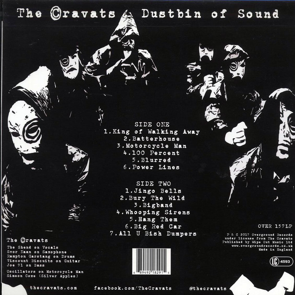 The Cravats - Dustbin Of Sound vinyl LP back cover