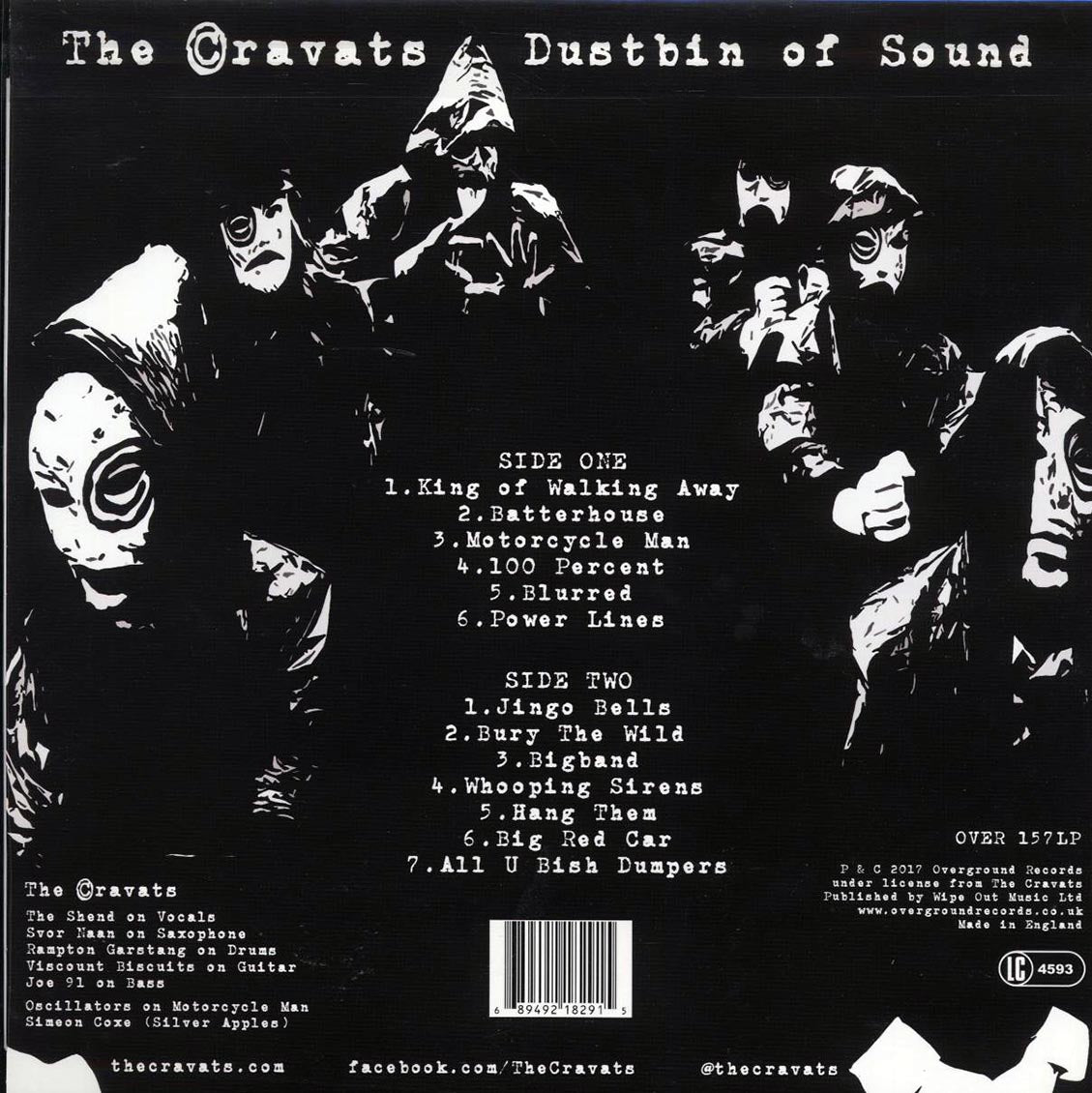 The Cravats - Dustbin Of Sound vinyl LP back cover