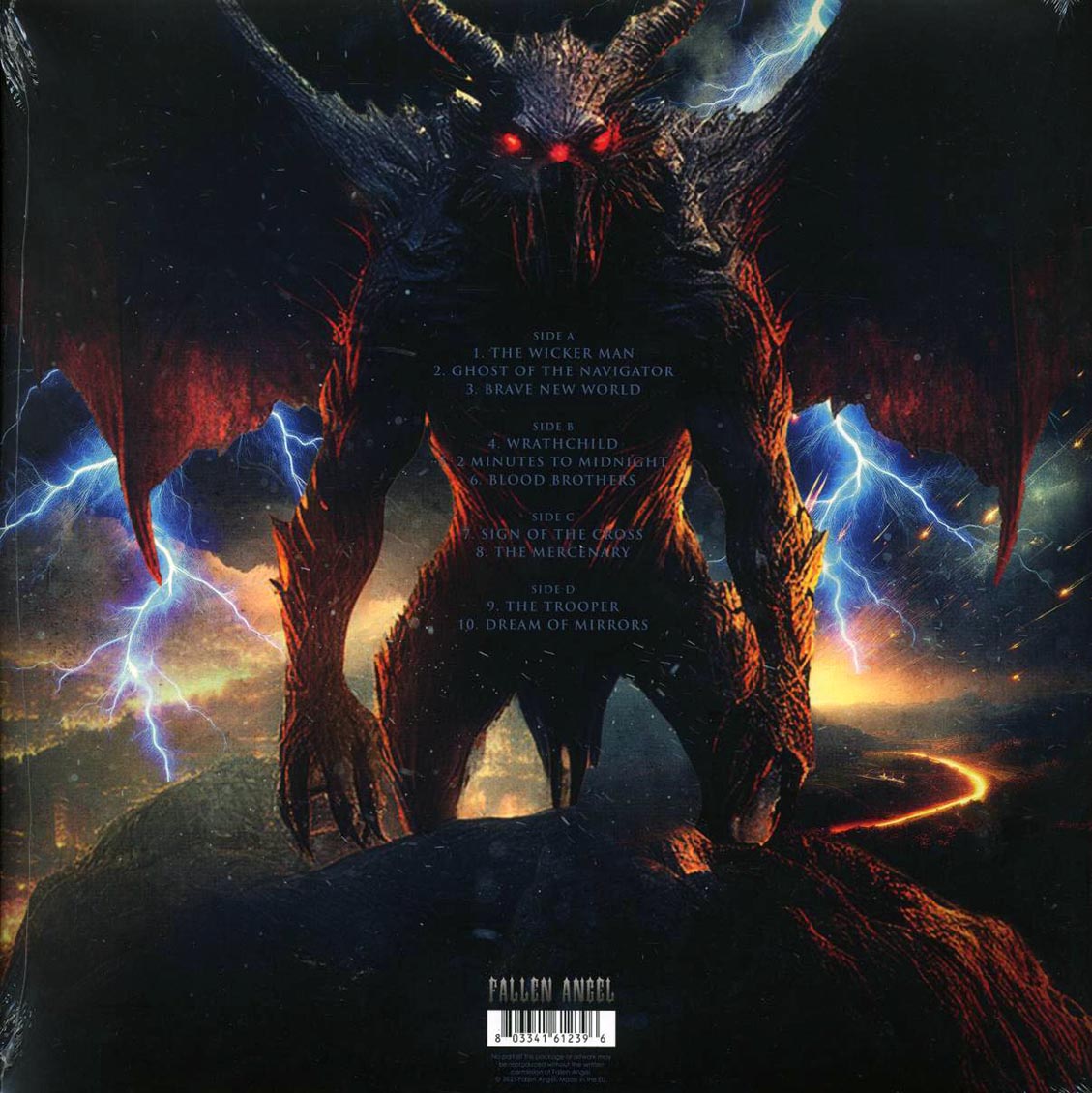 Iron Maiden - Nightmare Over Nijmegen Volume 1 (2xLP) (red/white splatter vinyl) vinyl LP back cover