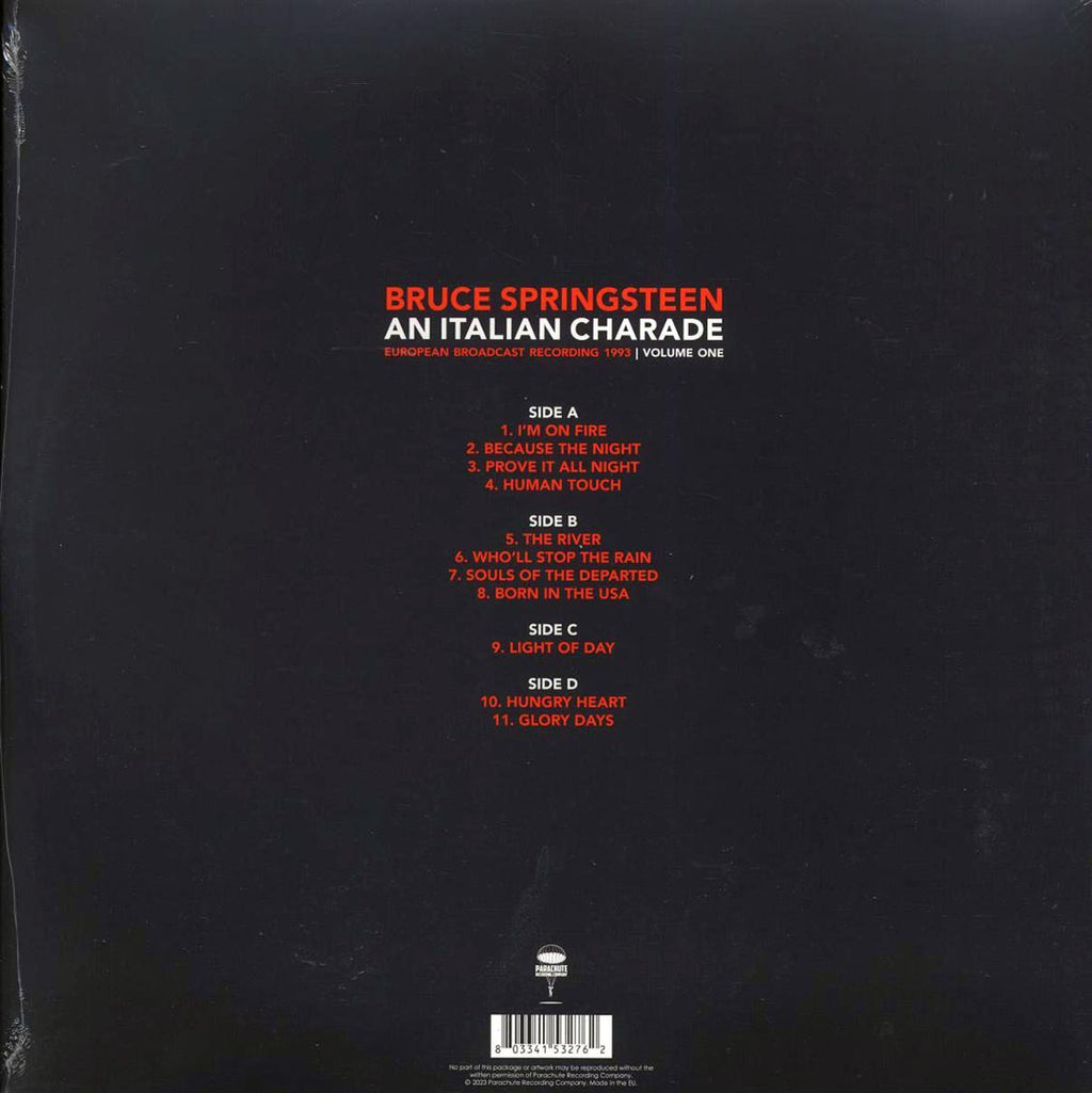 Bruce Springsteen - An Italian Charade Volume 1 (2xLP) vinyl LP back cover