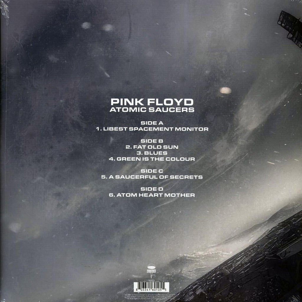 Pink Floyd - Atomic Saucers (2xLP) (clear vinyl) vinyl LP back cover