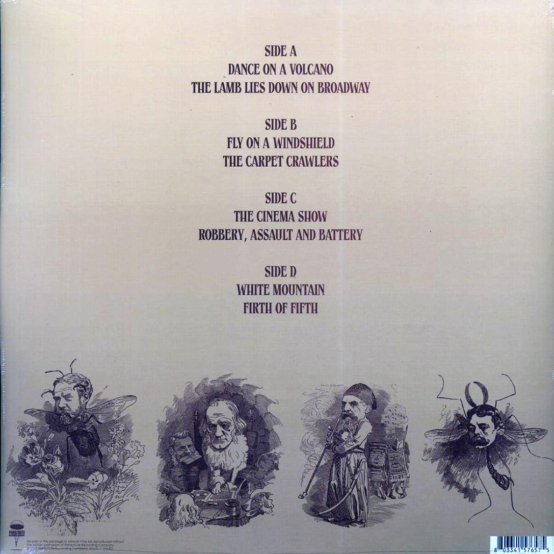 Genesis - Getting In Tune Volume 1: Hammersmith Odeon, London, England, 10th June 1976 (2xLP) vinyl LP back cover