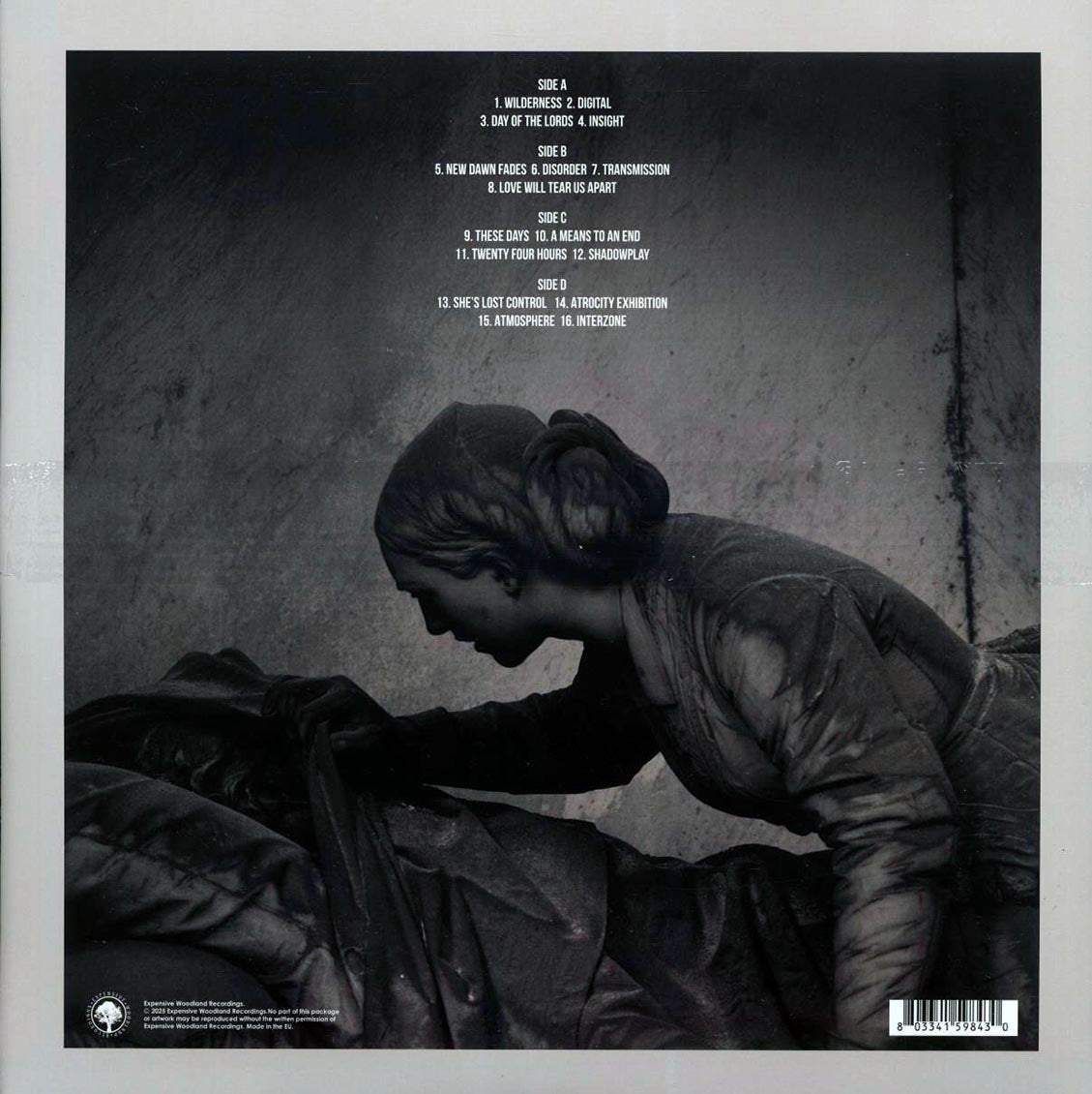 Joy Division - Exhibition: Amsterdam 1980 (2xLP) (colored vinyl) vinyl LP back cover