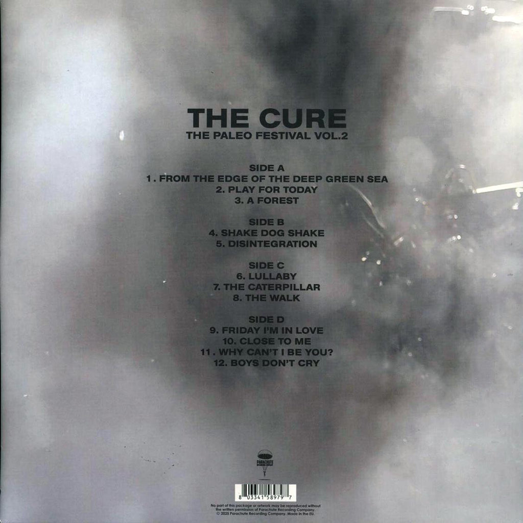 The Cure - The Paleo Festival Volume 2 (2xLP) vinyl LP back cover