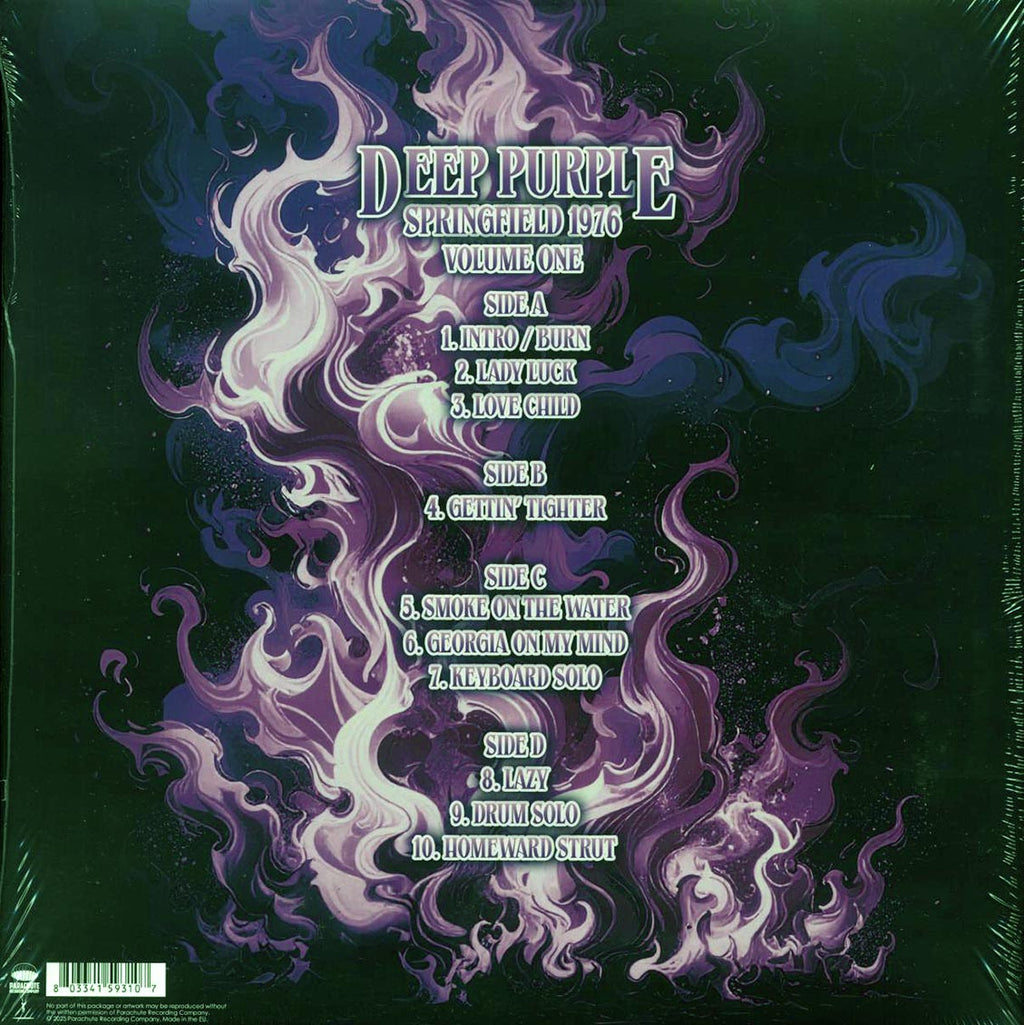 Deep Purple - Springfield 1976 Volume 1 (2xLP) vinyl LP back cover