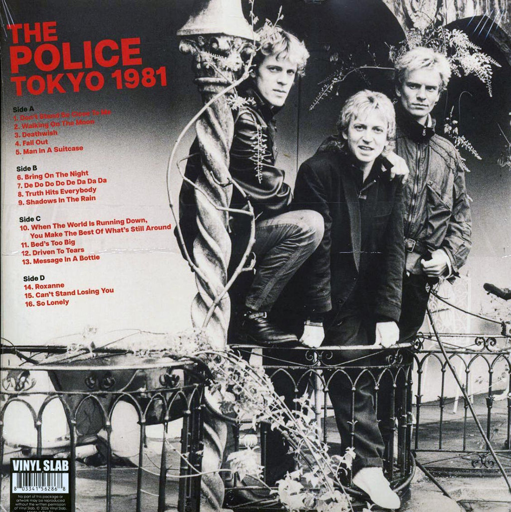 The Police - Tokyo 1981 (2xLP) vinyl LP back cover