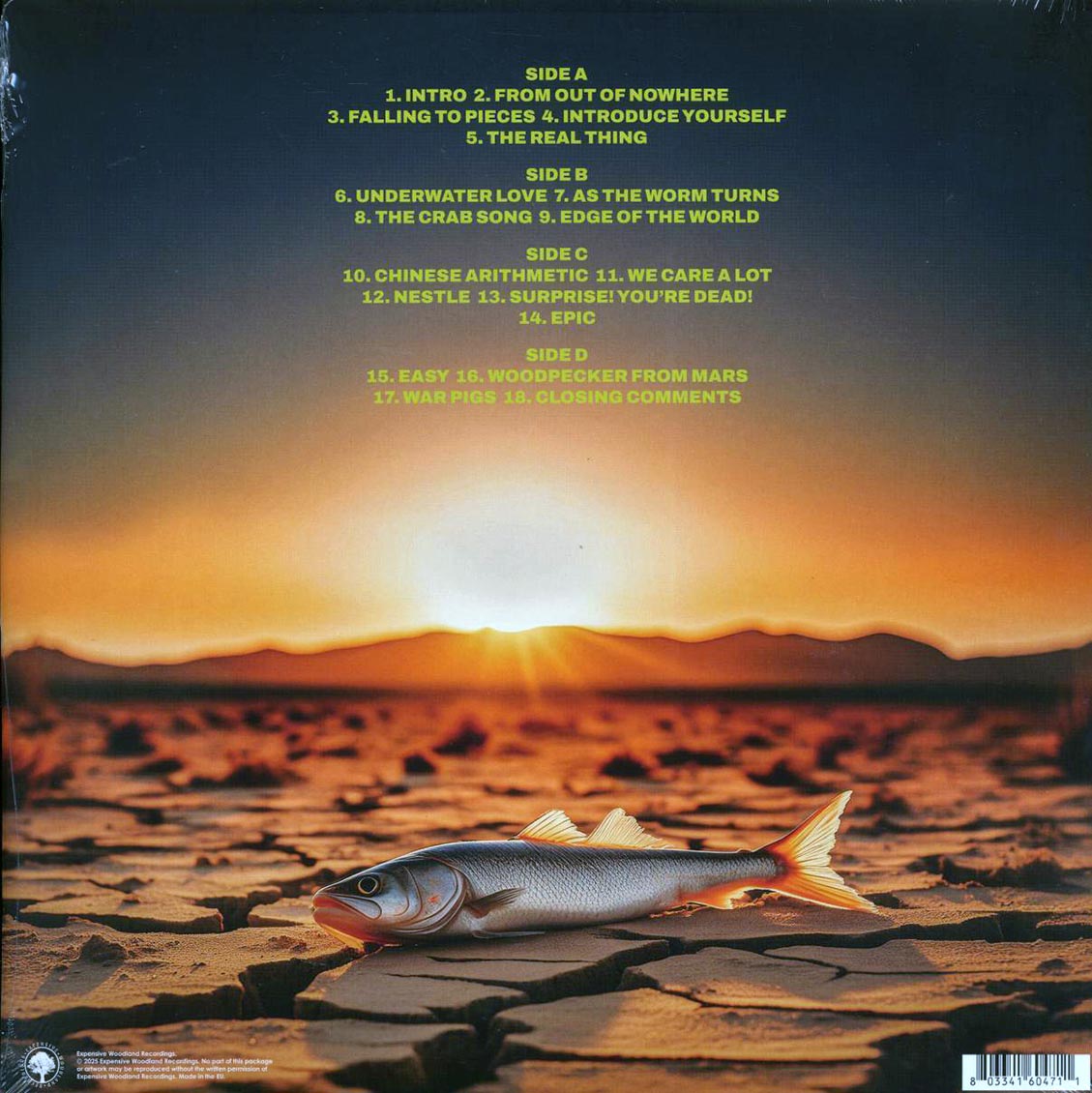 Faith No More - Live: Hollywood November 1990 (ltd. ed.) (2xLP) (clear vinyl) vinyl LP back cover