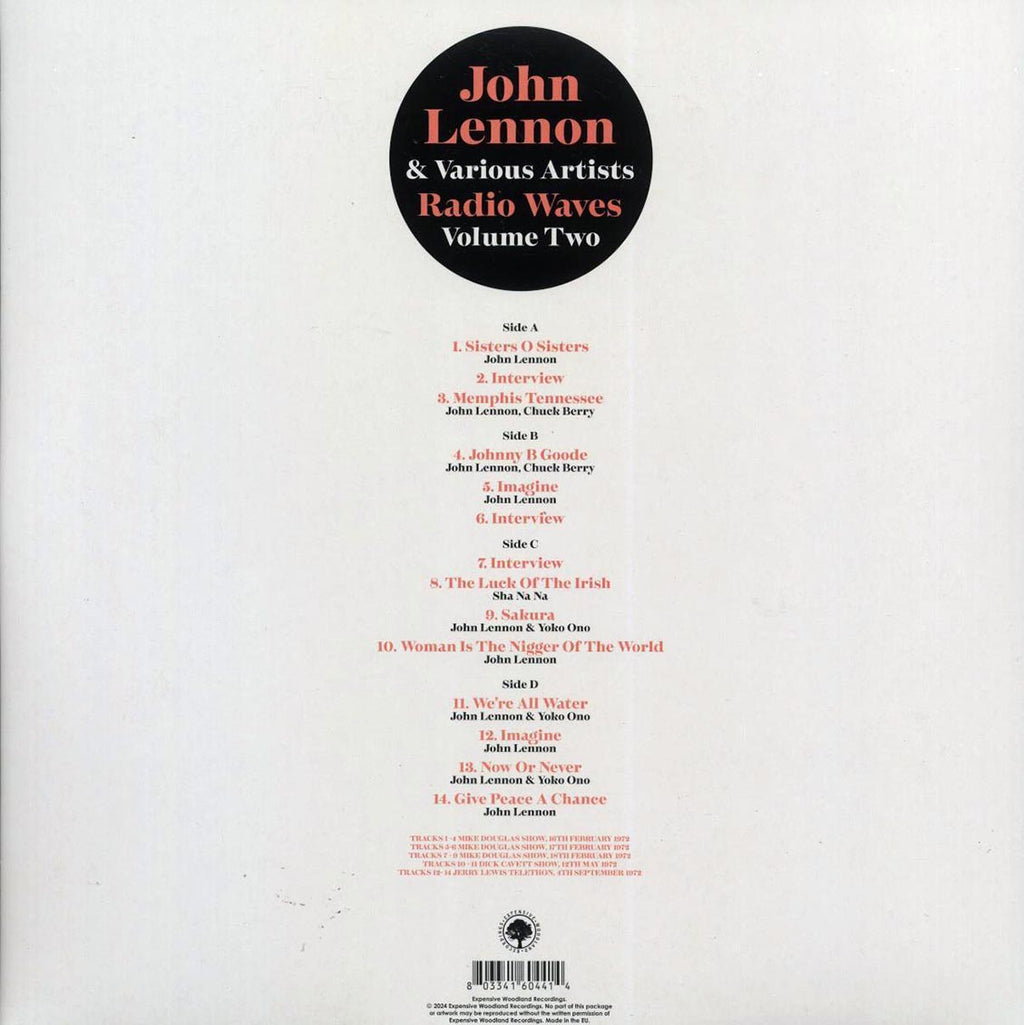 John Lennon, Various - Radio Waves Volume 2 (2xLP) vinyl LP back cover