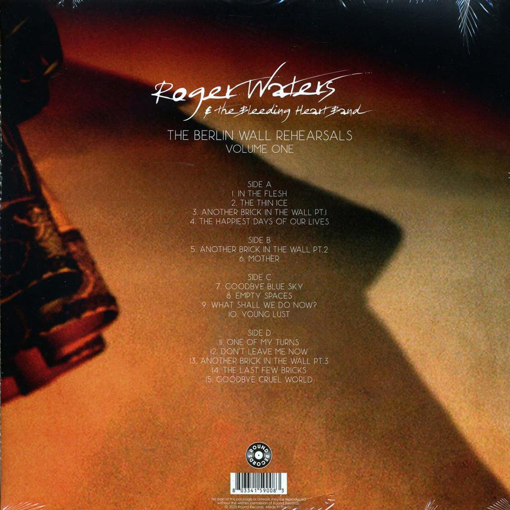 Roger Waters - The Berlin Wall Rehearsals Volume 1 (2xLP) vinyl LP back cover