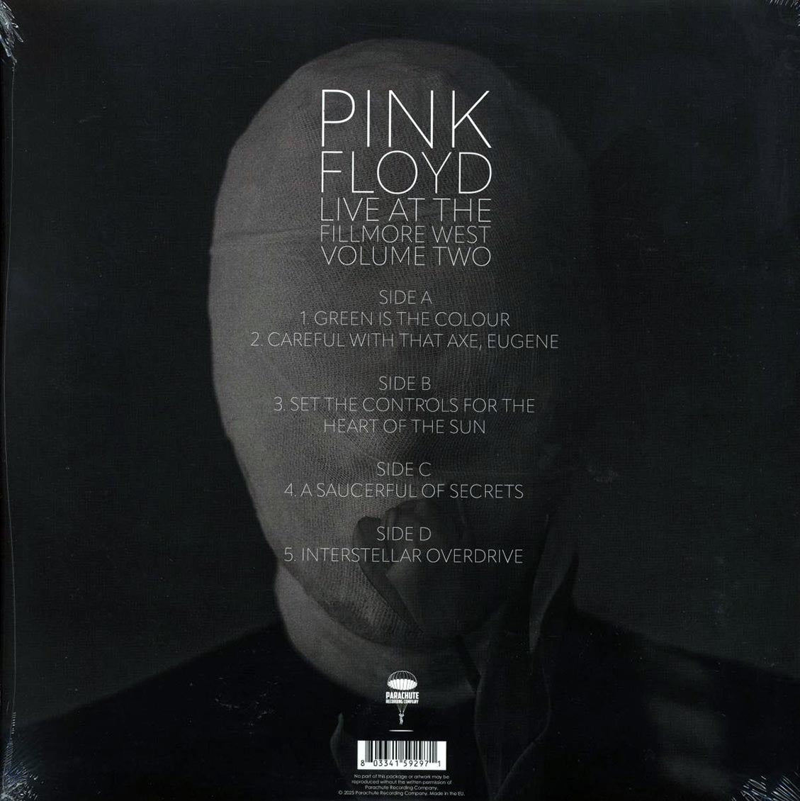 Pink Floyd - Live At The Fillmore West Volume 2 (ltd. ed.) (2xLP) (clear vinyl) vinyl LP back cover