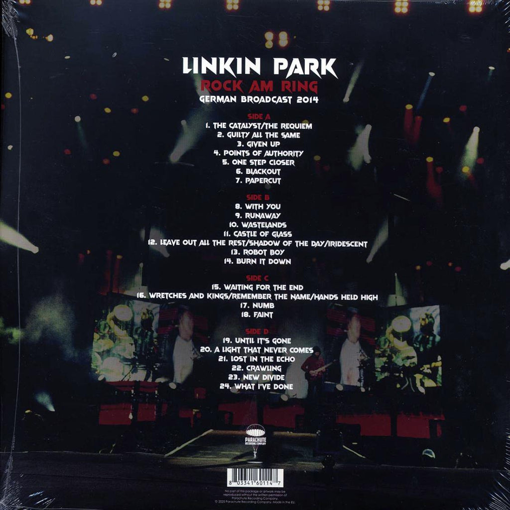 Linkin Park - Rock Am Ring: German Broadcast 2014 (2xLP) vinyl LP back cover