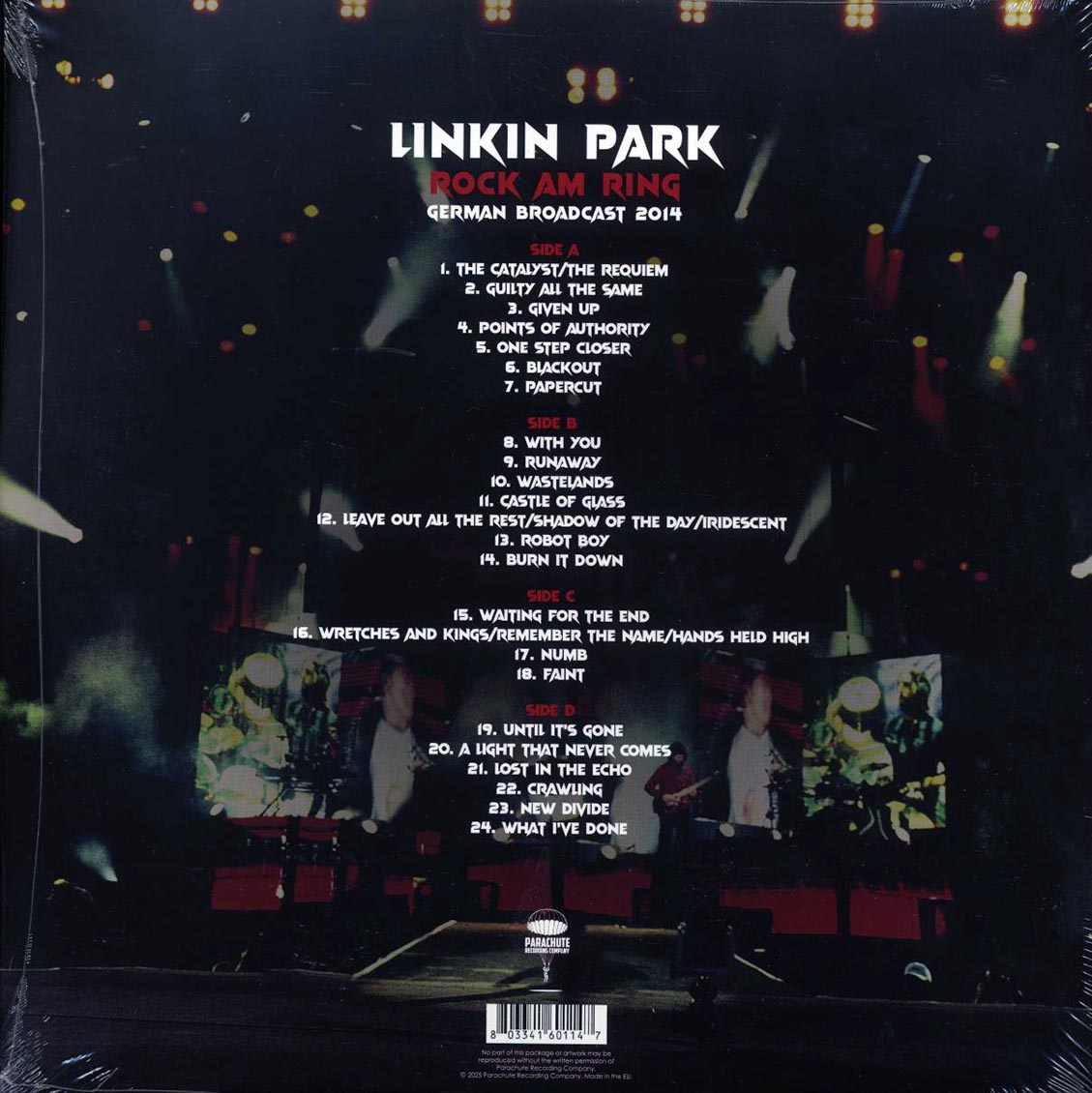 Linkin Park - Rock Am Ring: German Broadcast 2014 (2xLP) vinyl LP back cover