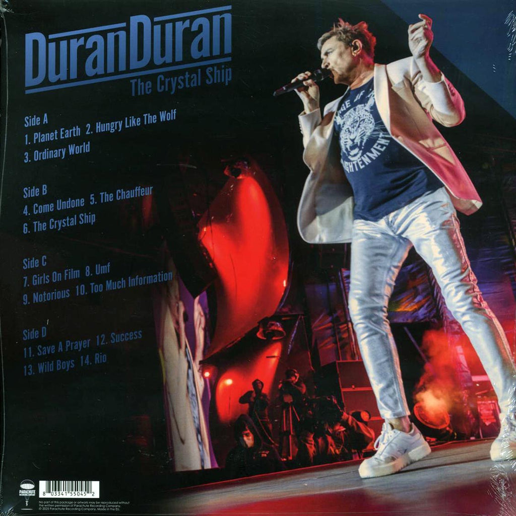 Duran Duran - The Crystal Ship: Live In South Africa 1993 (2xLP) vinyl LP back cover