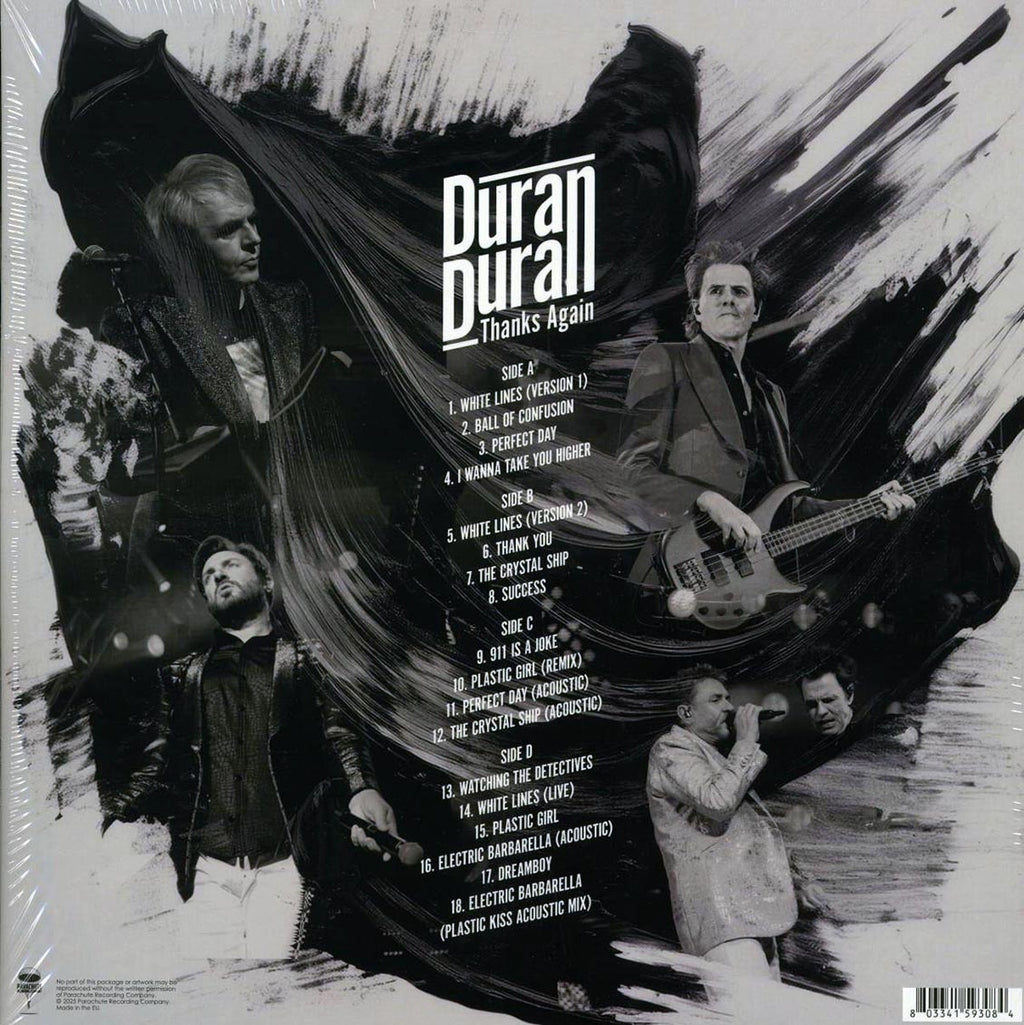 Duran Duran - Thanks Again: Demo Versions 1995 (2xLP) vinyl LP back cover