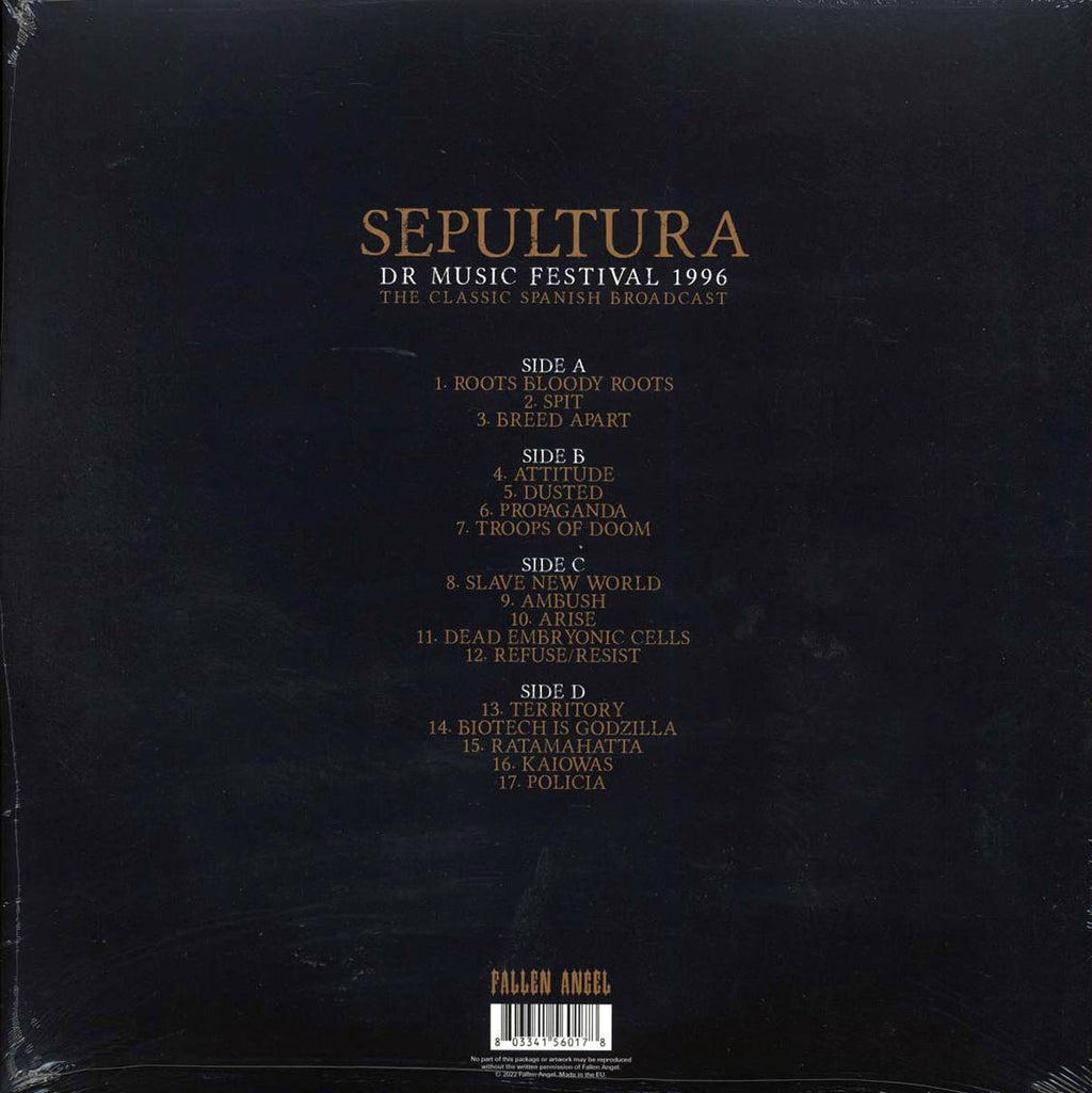 Sepultura - Dr. Music Festival 1996 (ltd. ed.) (2xLP) (clear/black splatter vinyl) vinyl LP back cover