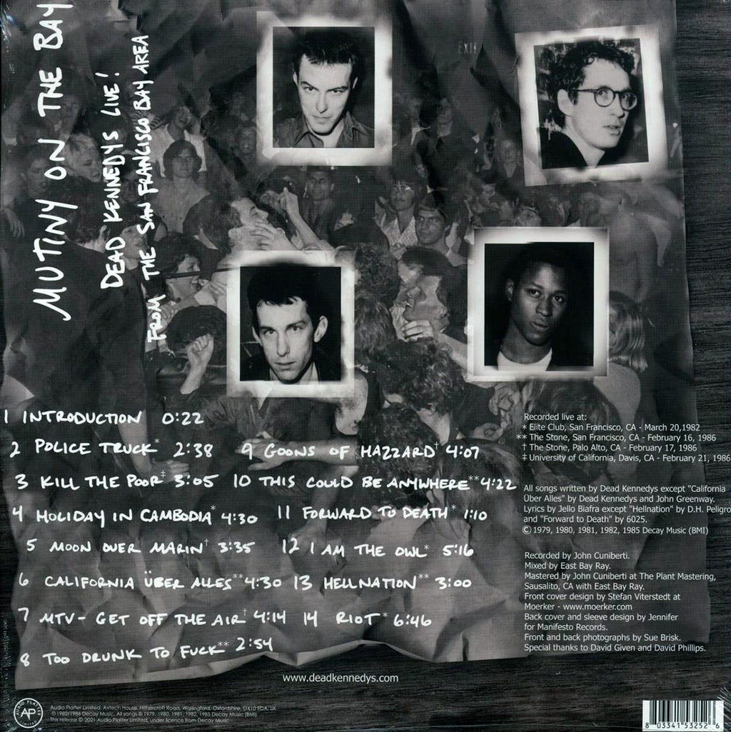Dead Kennedys - Mutiny On The Bay: Dead Kennedys Live! From The San Francisco Bay Area (2xLP) vinyl LP back cover
