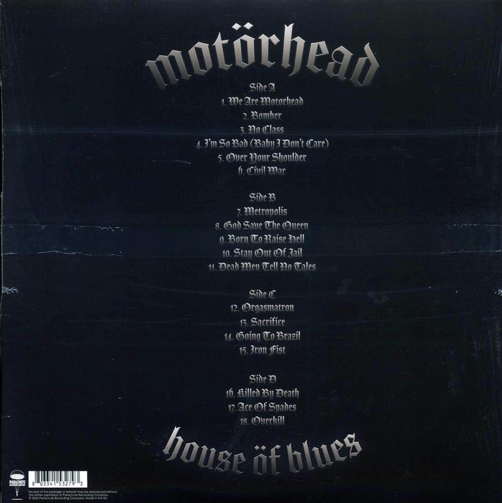 Motorhead - House Of Blues, Chicago 2000 (ltd. ed.) (2xLP) (red vinyl) vinyl LP back cover