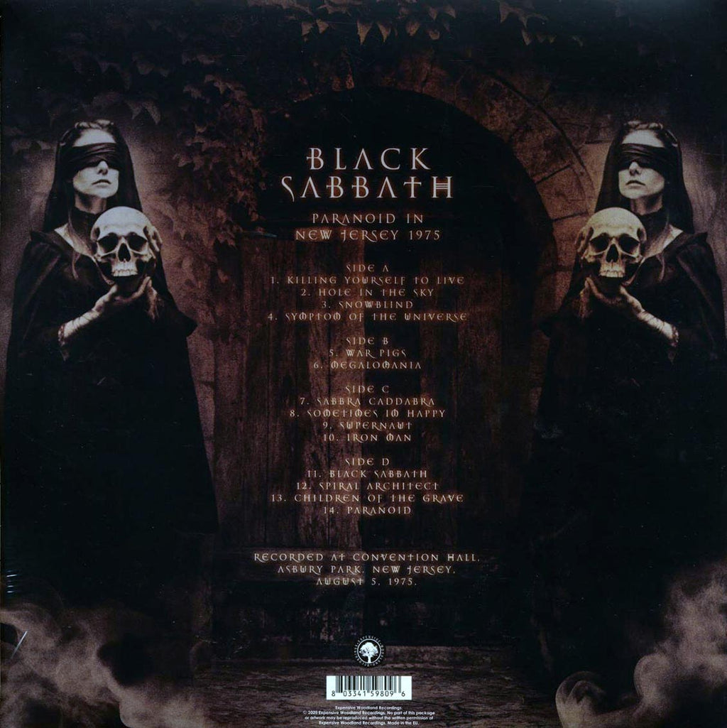 Black Sabbath - Paranoid In New Jersey 1975 (ltd. ed.) (2xLP) (red vinyl) vinyl LP back cover
