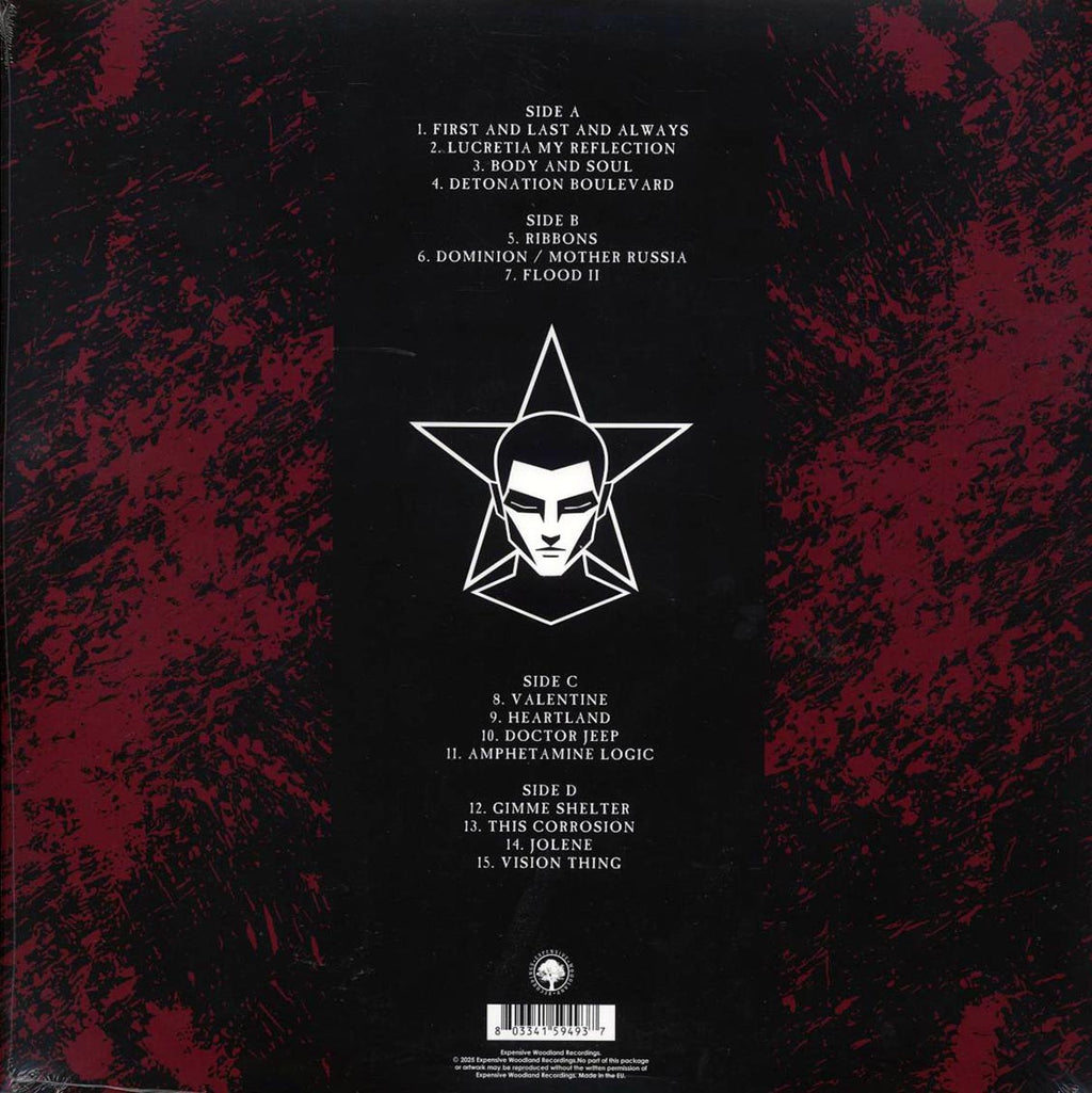 The Sisters Of Mercy - First And Last And Always In London, Live 1990 (ltd. ed.) (2xLP) (purple vinyl) vinyl LP back cover