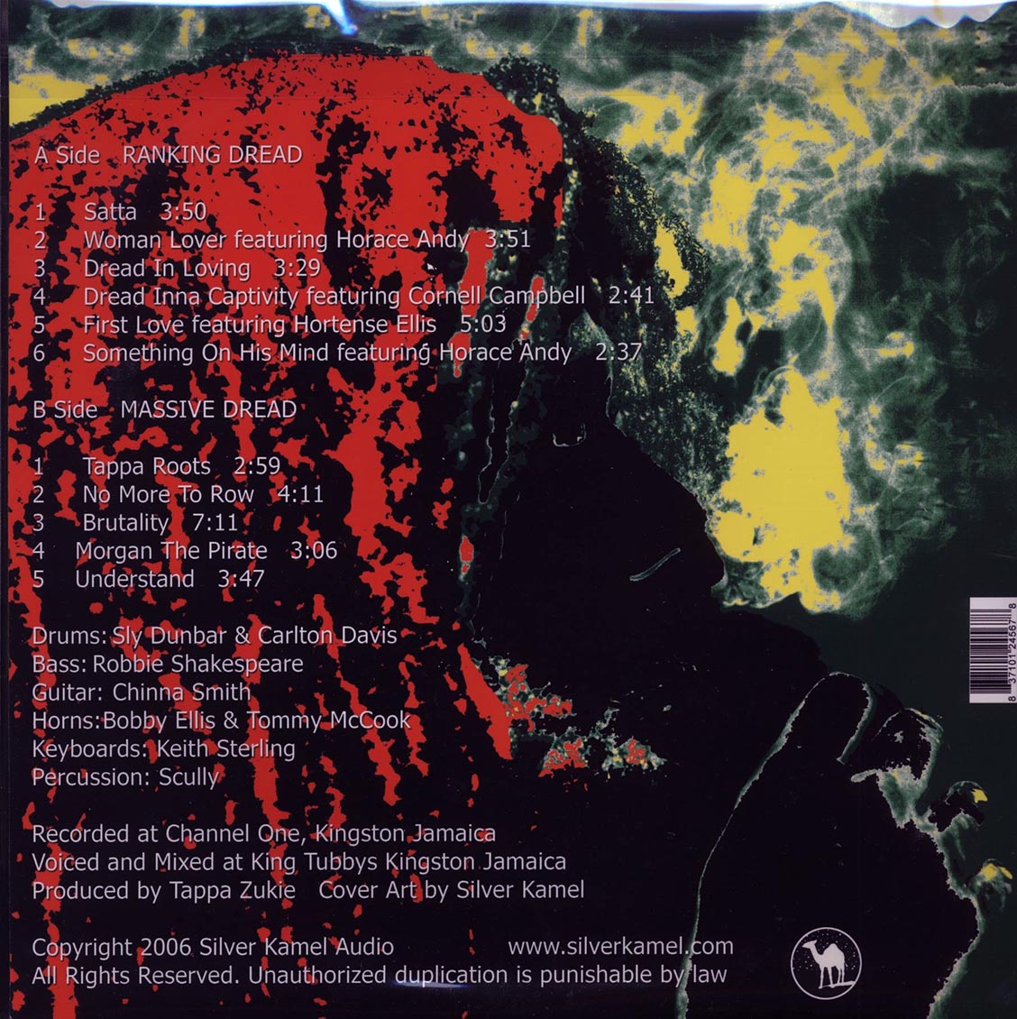 Ranking Dread, Massive Dread, Horace Andy, Etc. - 2 Dread Inna Babylon (ltd. ed.) vinyl LP back cover