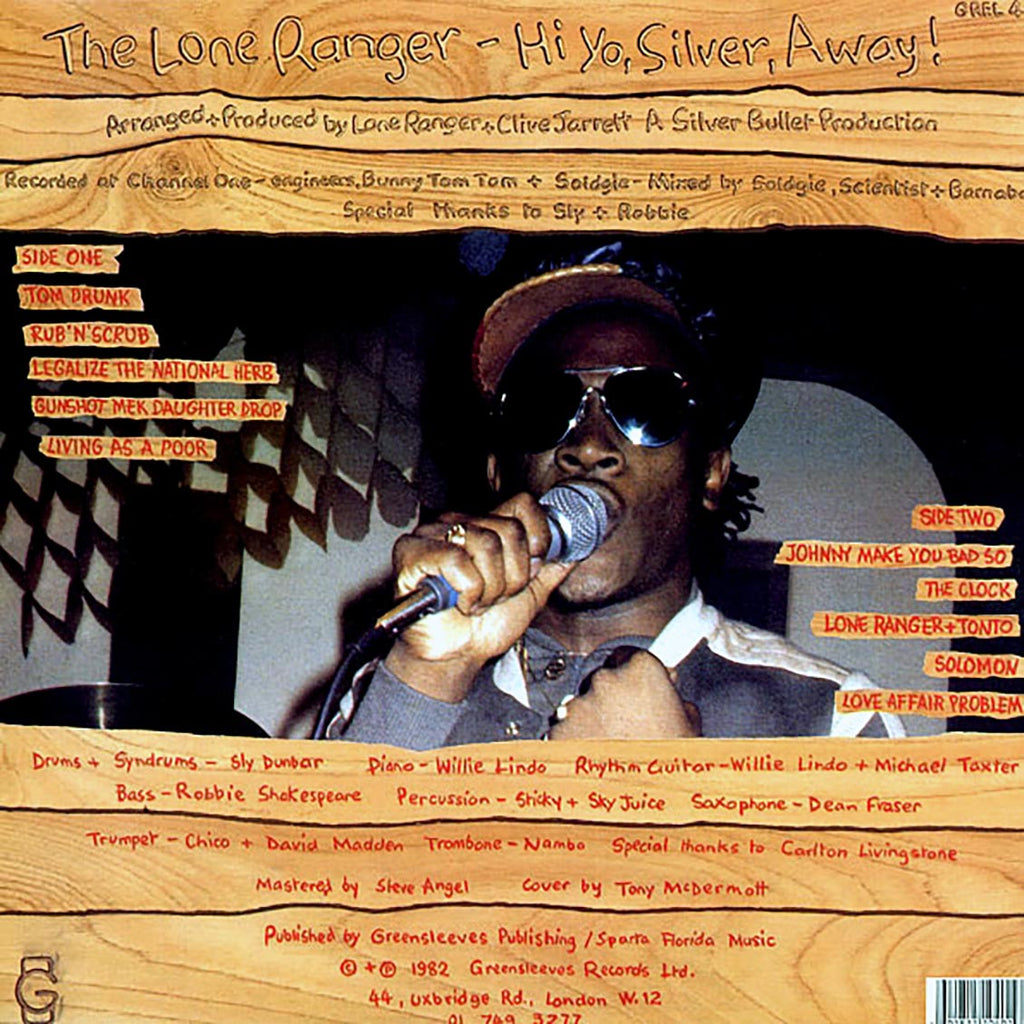 Lone Ranger - Hi Yo Silver Away vinyl LP back cover