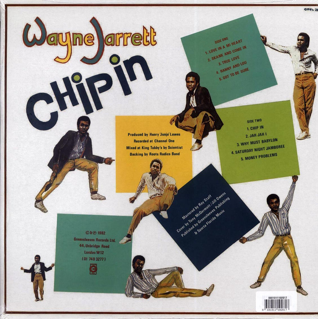 Wayne Jarrett - Chip In vinyl LP back cover
