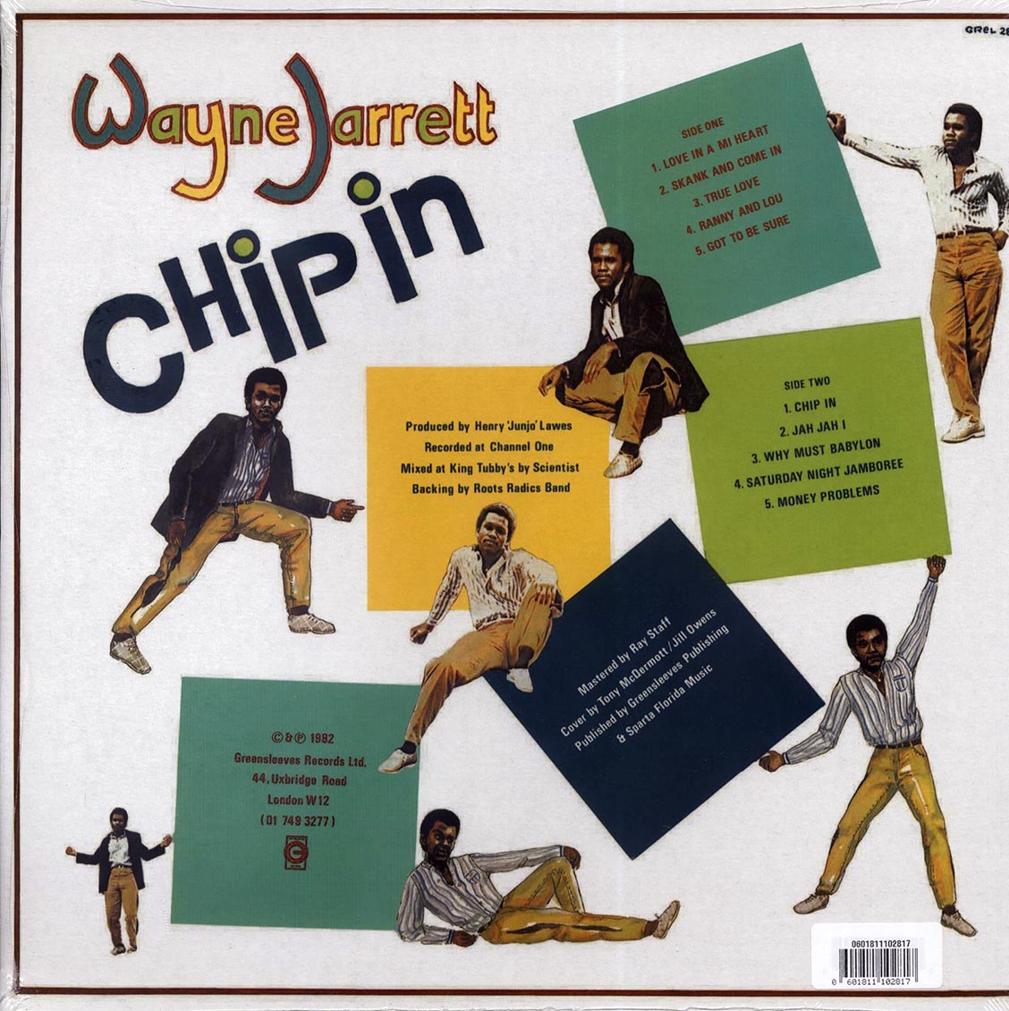 Wayne Jarrett - Chip In vinyl LP back cover