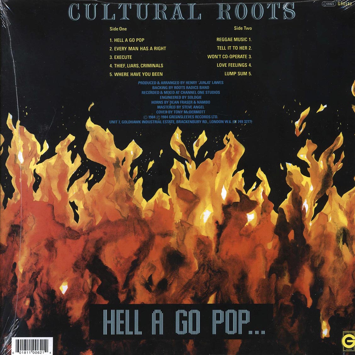 Cultural Roots - Hell A Go Pop vinyl LP back cover