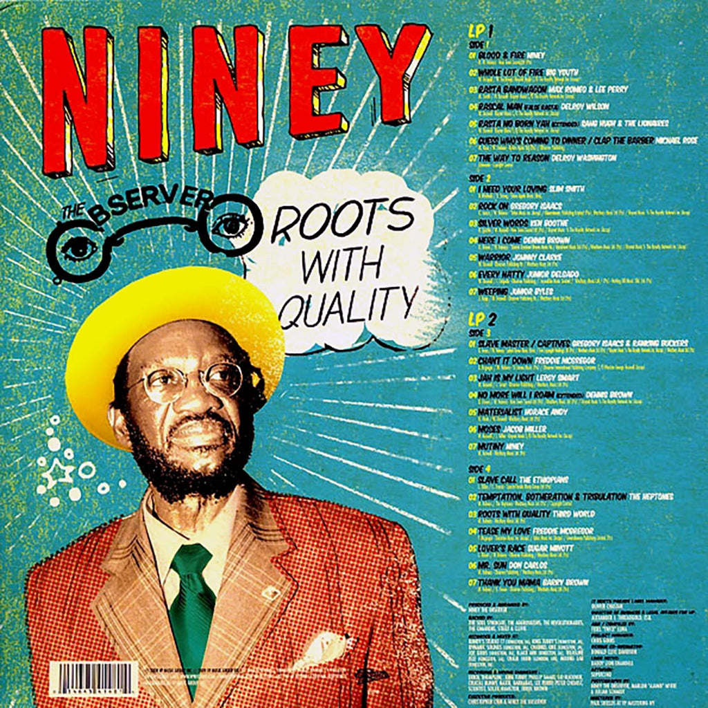 Jacob Miller, Horace Andy, Barry Brown, Don Carlos, Etc. - Niney The Observer Roots With Quality: Reggae Anthology (2xLP) vinyl LP back cover