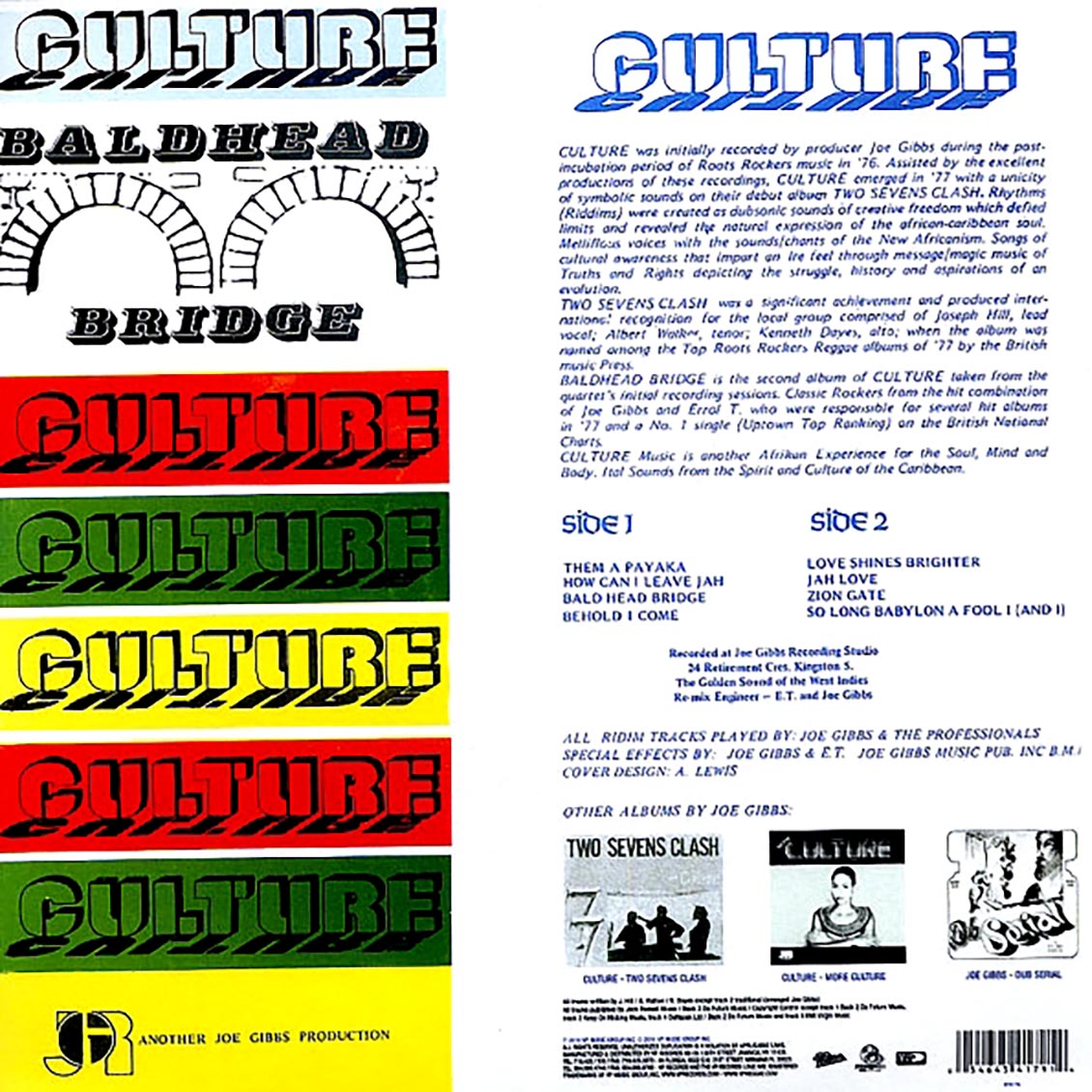 Culture - Baldhead Bridge vinyl LP back cover