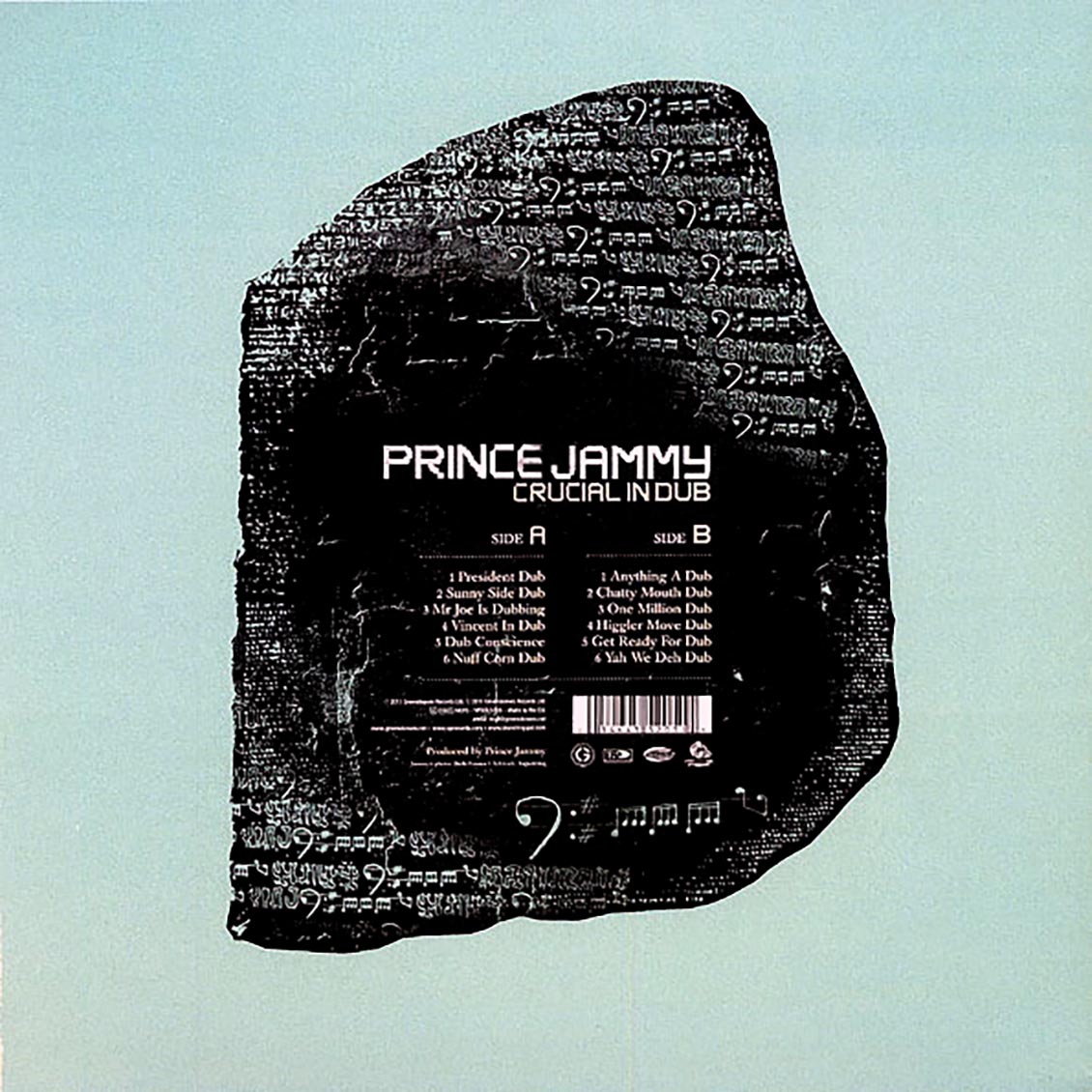 Prince Jammy - Crucial In Dub vinyl LP back cover