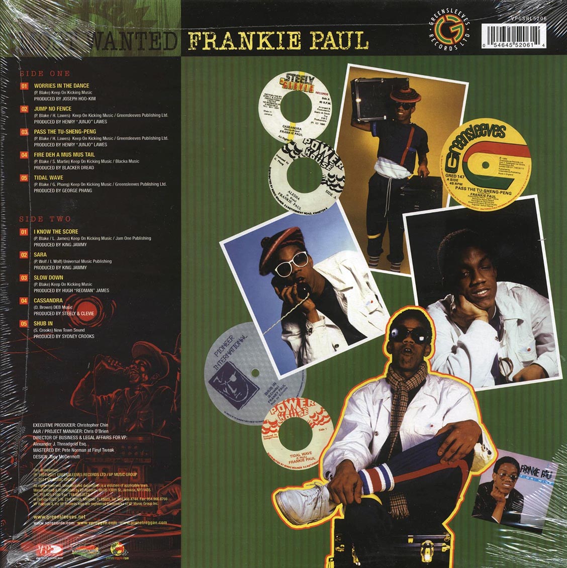 Frankie Paul - Most Wanted vinyl LP back cover