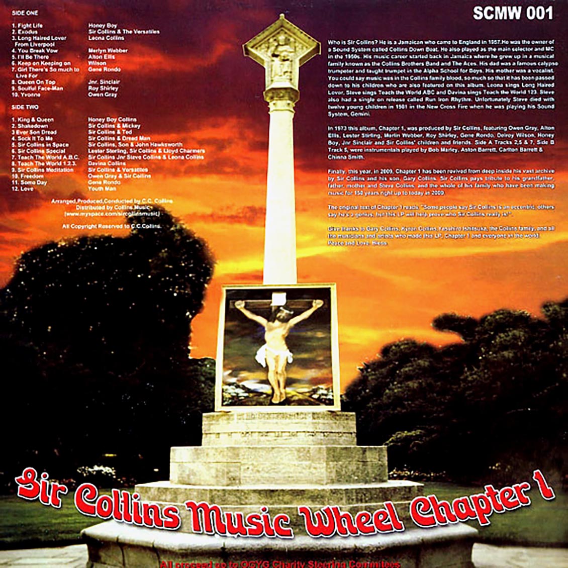 Sir Collins, Alton Ellis, Owen Gray, Gene Rondo, Etc. - Sir Collins Music Wheel Chapter 1 vinyl LP back cover