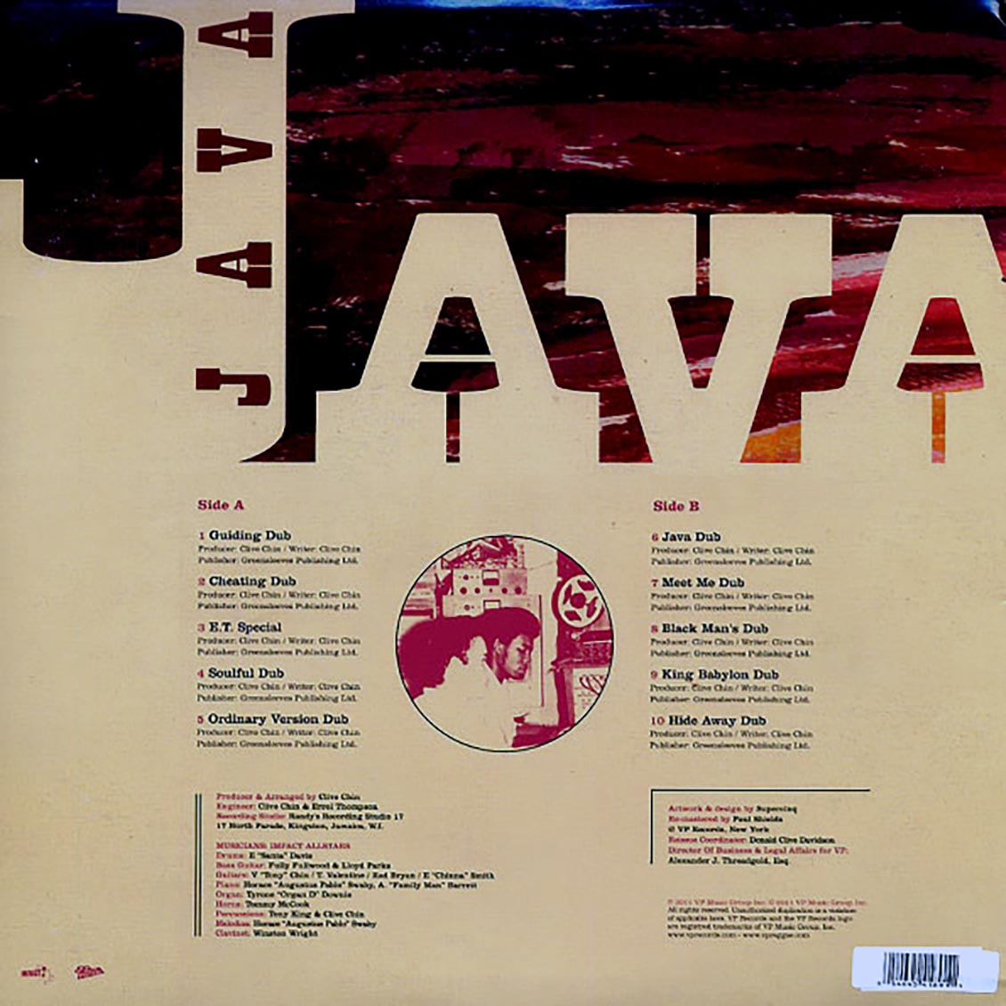 Augustus Pablo, Impact All Stars - Java Java Java Java (Dub) vinyl LP back cover