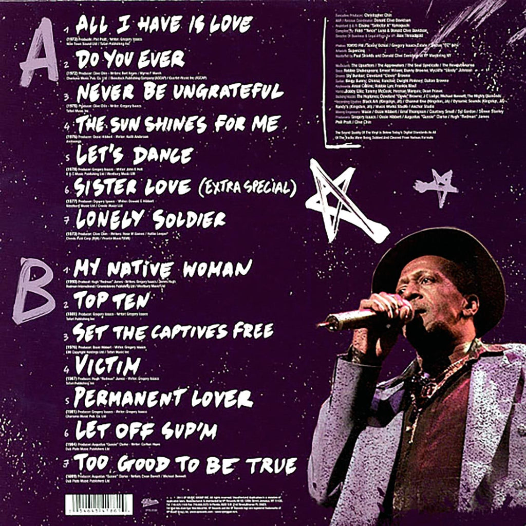 Gregory Isaacs - The Ruler: Reggae Anthology vinyl LP back cover