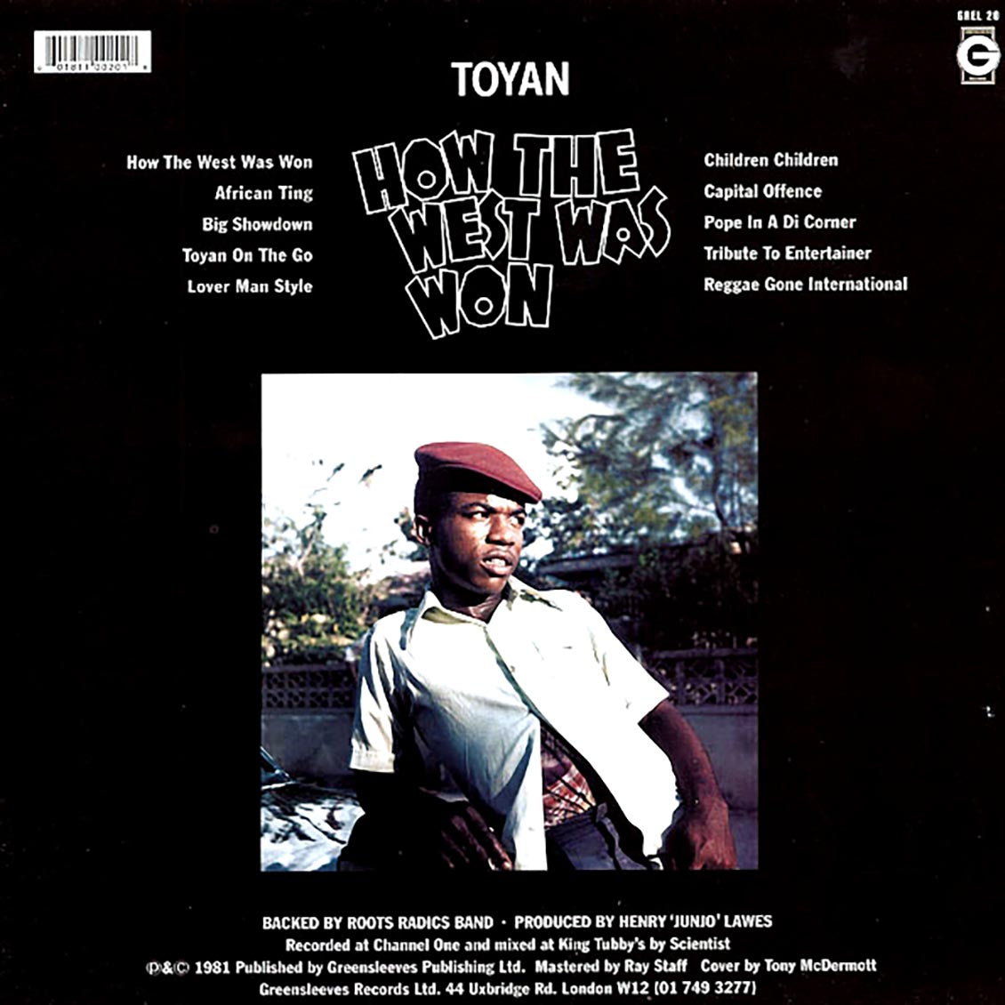 Toyan - How The West Was Won vinyl LP back cover