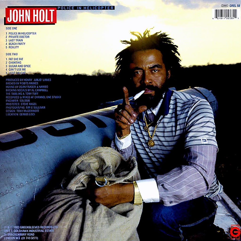 John Holt - Police In Helicopter vinyl LP back cover