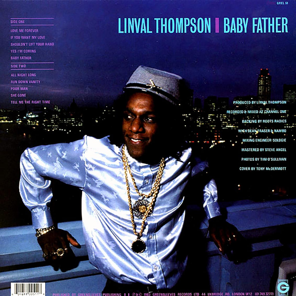 Linval Thompson - Baby Father vinyl LP back cover