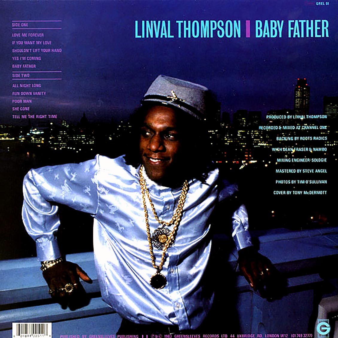 Linval Thompson - Baby Father vinyl LP back cover