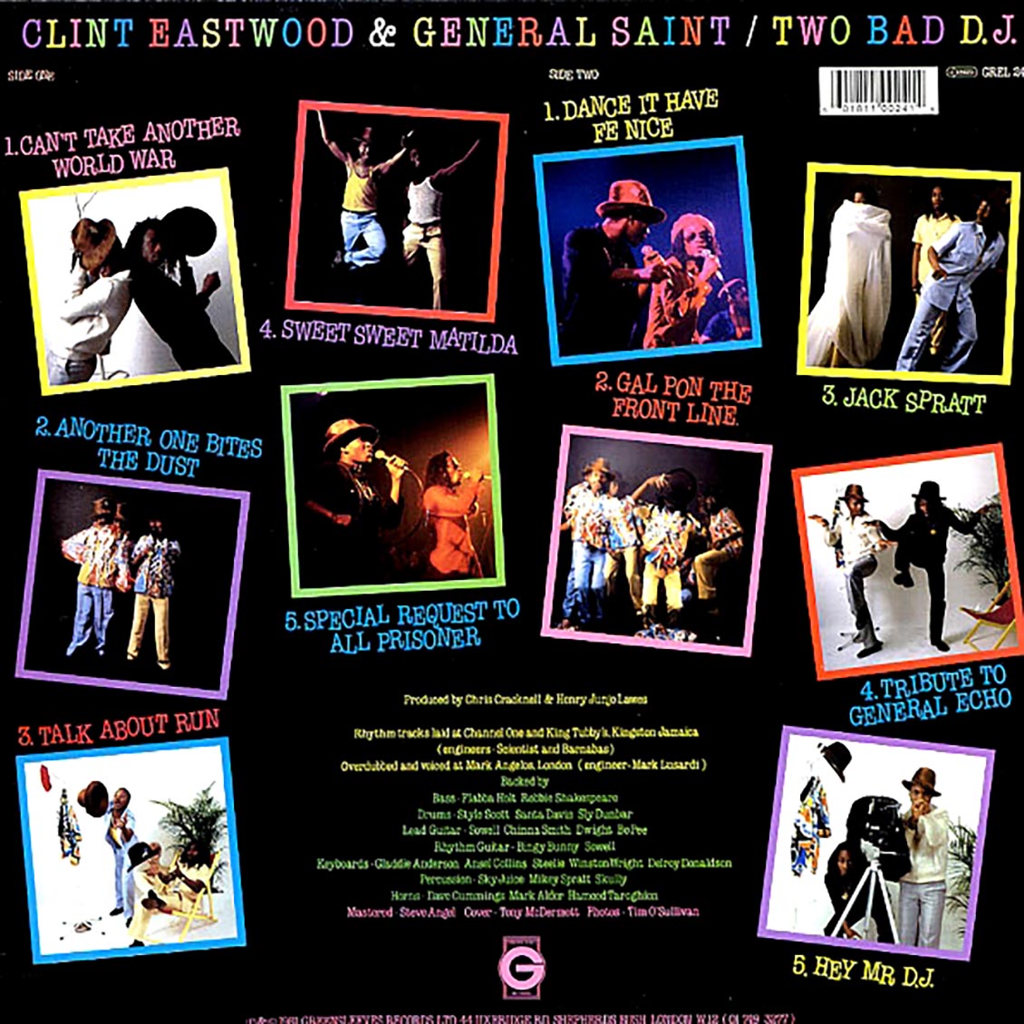 Clint Eastwood & General Saint - Two Bad DJ vinyl LP back cover