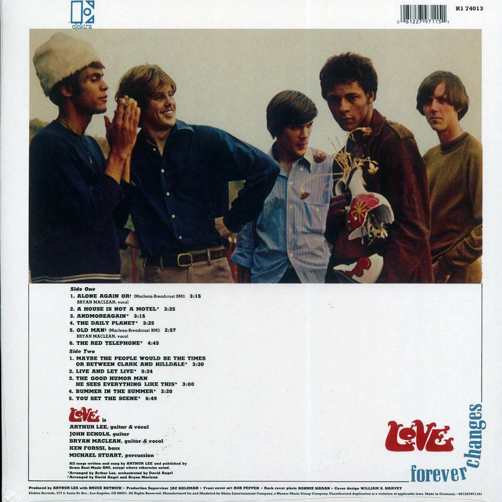 Love - Forever Changes (remastered) vinyl LP back cover